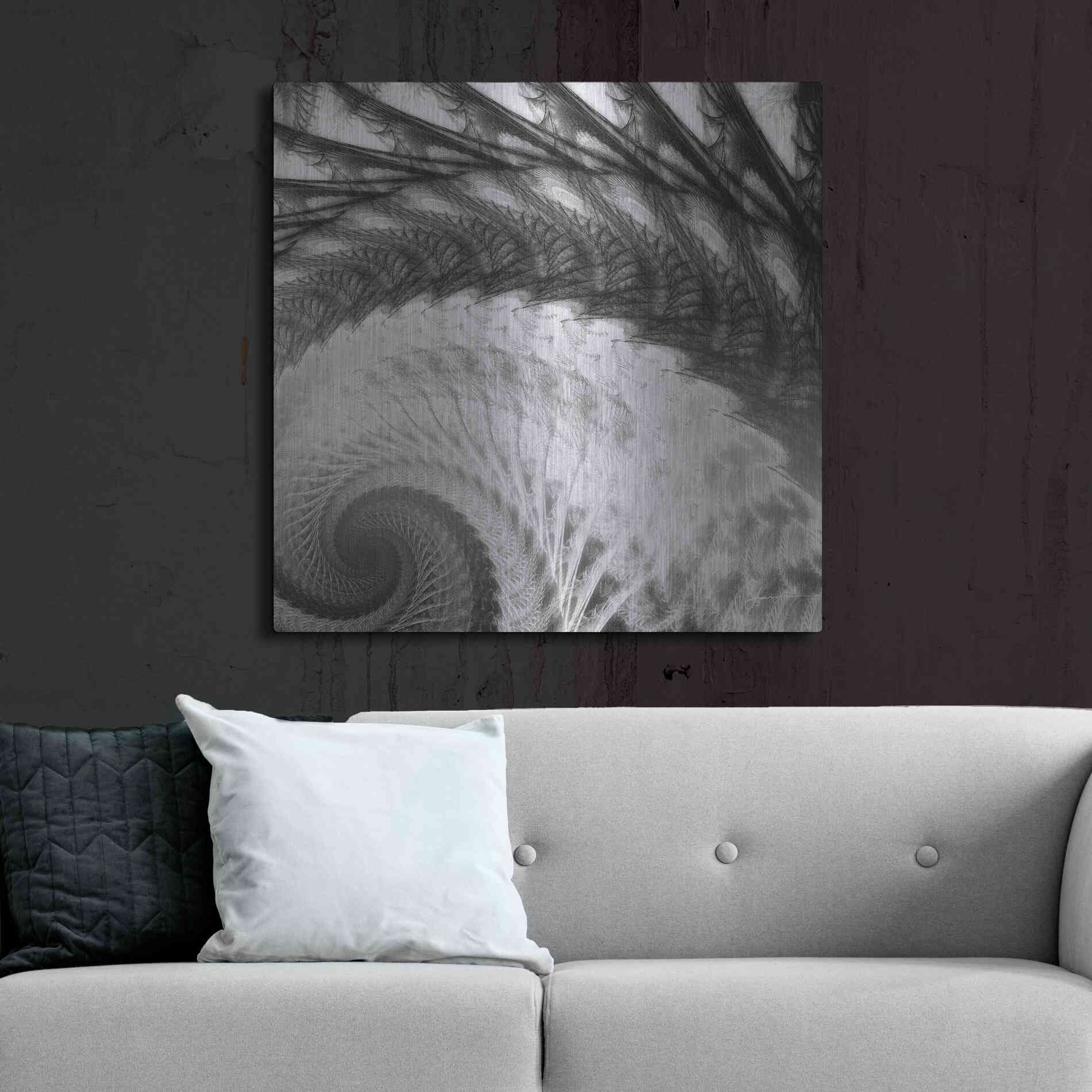 Luxe Metal Art 'Helix I' by James Burghardt, Metal Wall Art,36x36