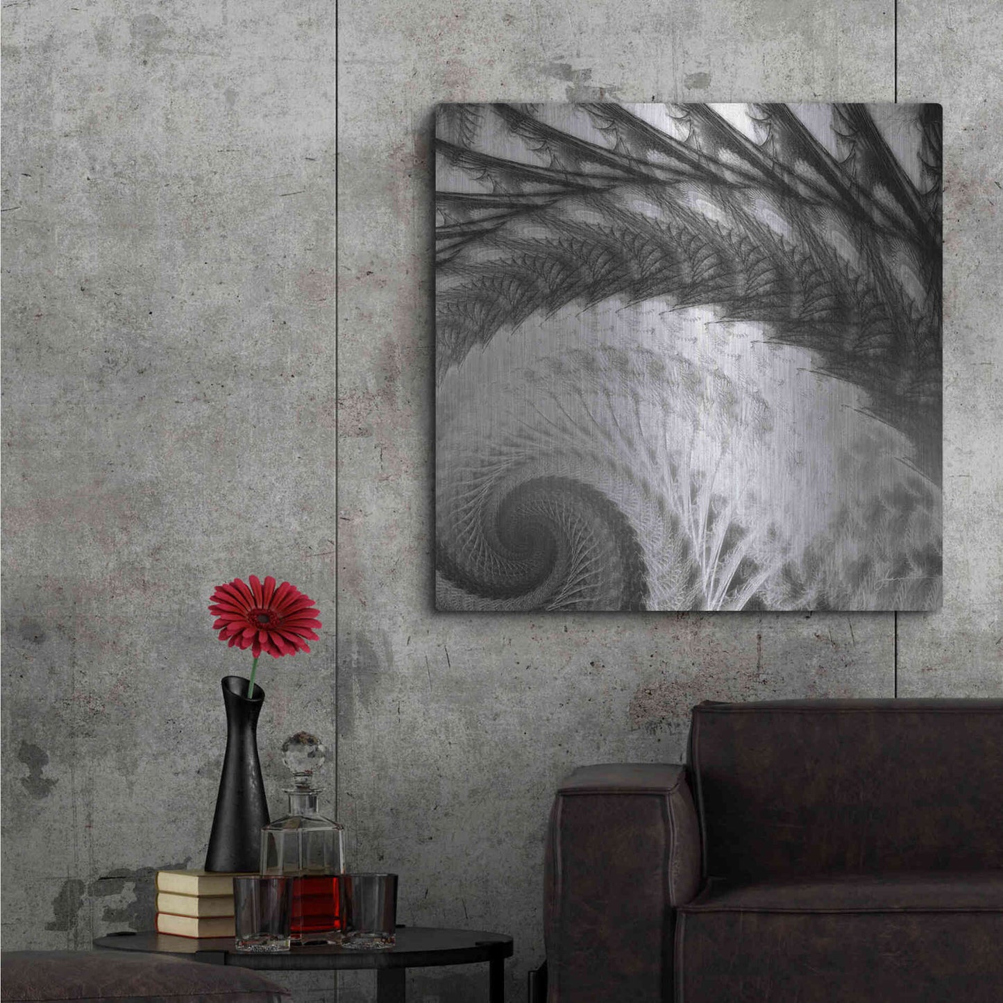 Luxe Metal Art 'Helix I' by James Burghardt, Metal Wall Art,36x36