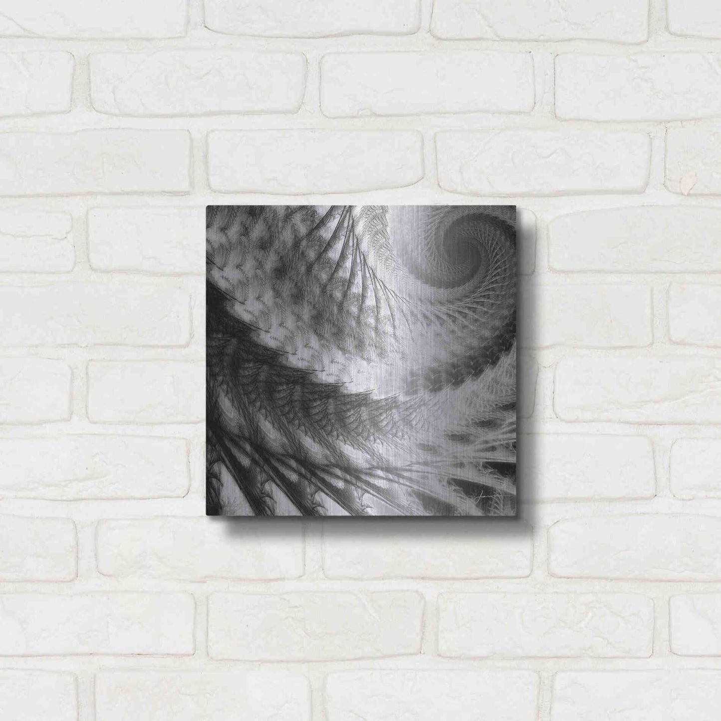 Luxe Metal Art 'Helix II' by James Burghardt, Metal Wall Art,12x12