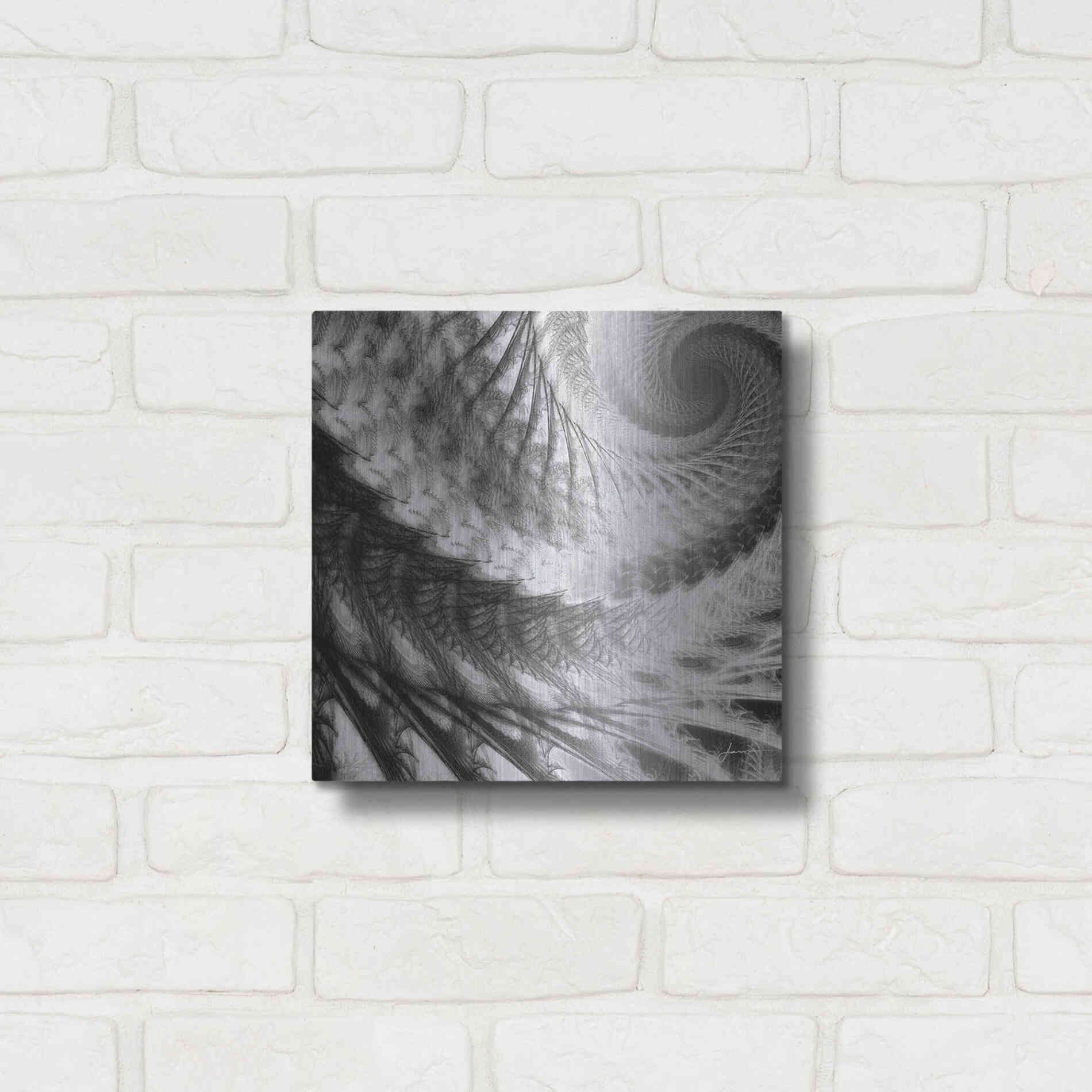 Luxe Metal Art 'Helix II' by James Burghardt, Metal Wall Art,12x12
