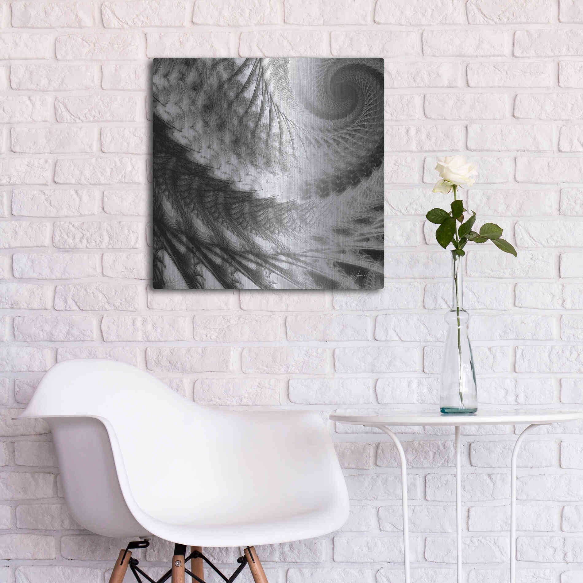 Luxe Metal Art 'Helix II' by James Burghardt, Metal Wall Art,24x24
