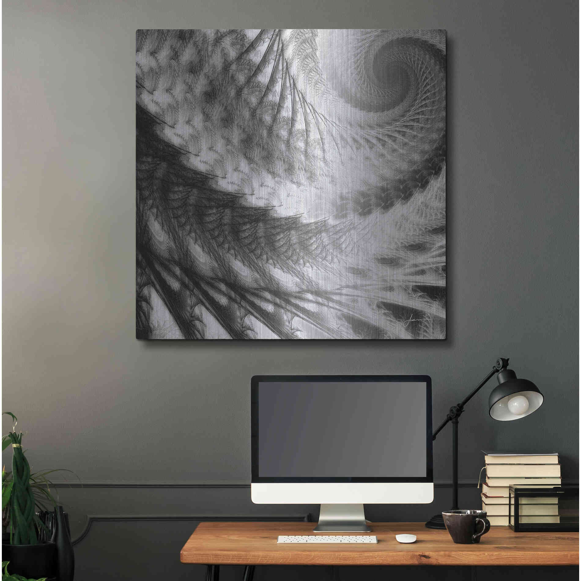 Luxe Metal Art 'Helix II' by James Burghardt, Metal Wall Art,36x36