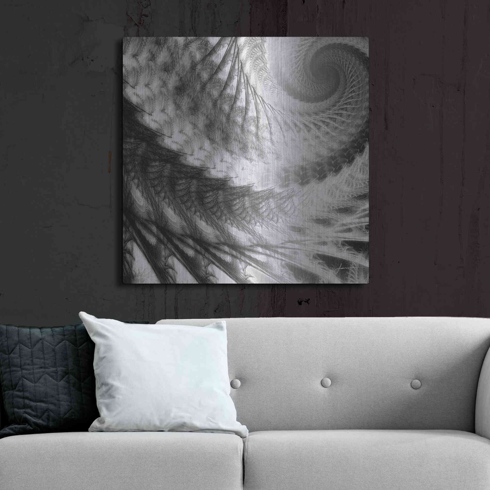 Luxe Metal Art 'Helix II' by James Burghardt, Metal Wall Art,36x36