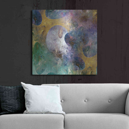 Luxe Metal Art 'Lunar Tiles I' by James Burghardt, Metal Wall Art,36x36