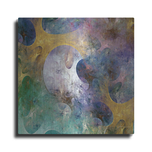 Luxe Metal Art 'Lunar Tiles I' by James Burghardt, Metal Wall Art