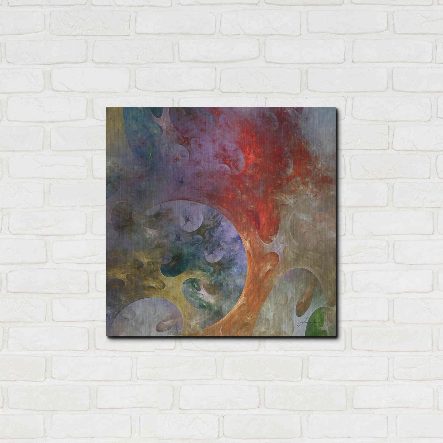 Luxe Metal Art 'Lunar Tiles II' by James Burghardt, Metal Wall Art,24x24