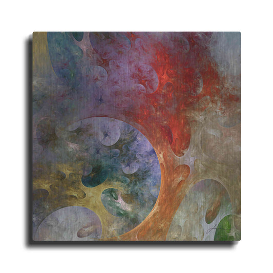 Luxe Metal Art 'Lunar Tiles II' by James Burghardt, Metal Wall Art