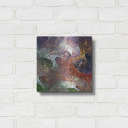 Luxe Metal Art 'Lunar Tiles III' by James Burghardt, Metal Wall Art,12x12