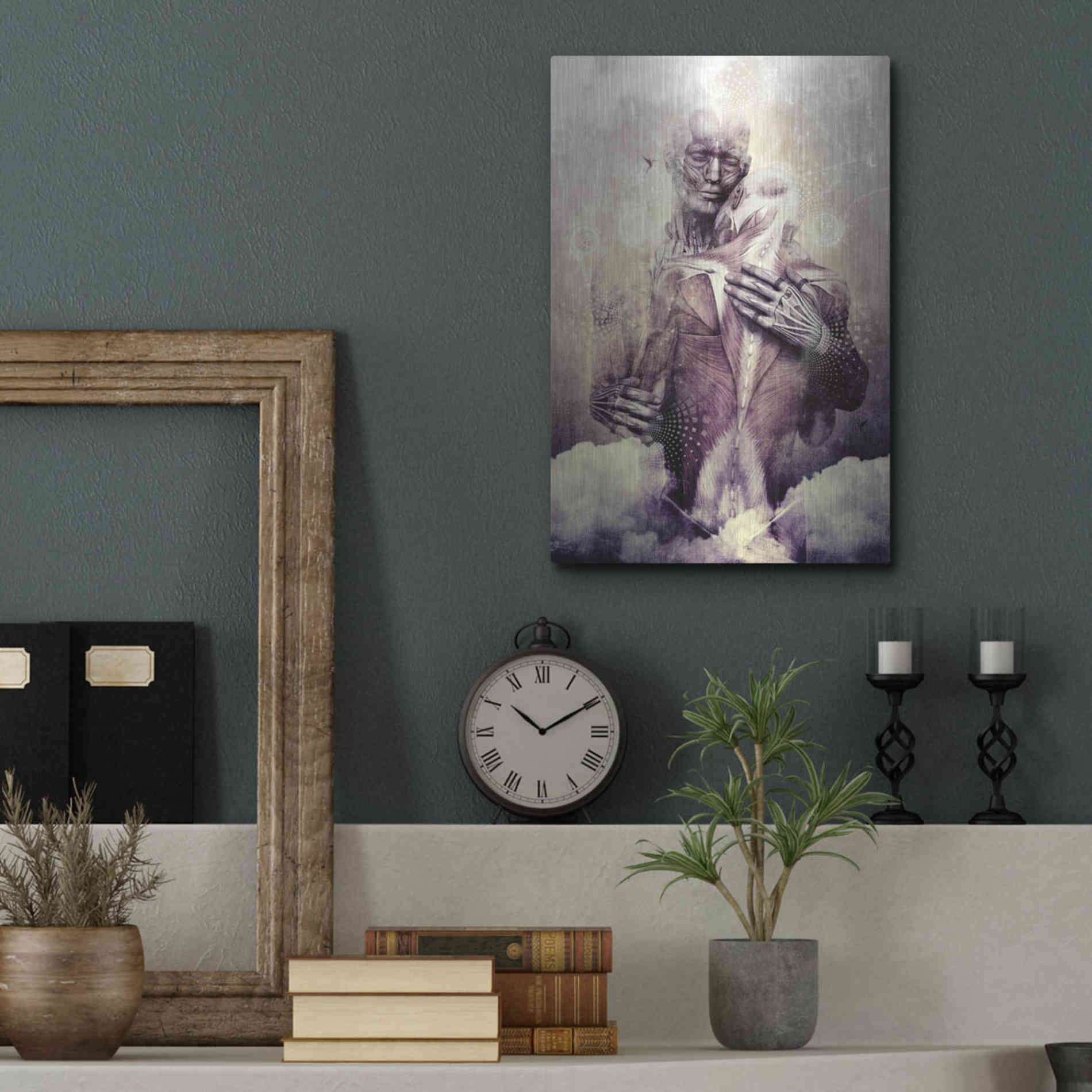 Luxe Metal Art 'If Only The Sky Would Disappear' by Cameron Gray, Metal Wall Art,12x16