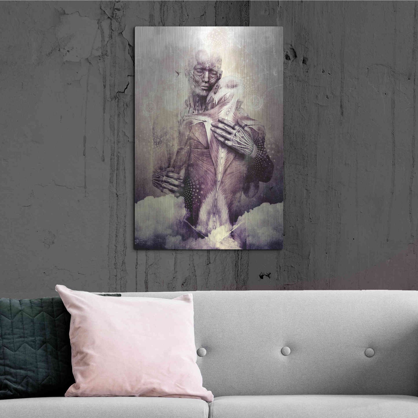 Luxe Metal Art 'If Only The Sky Would Disappear' by Cameron Gray, Metal Wall Art,24x36