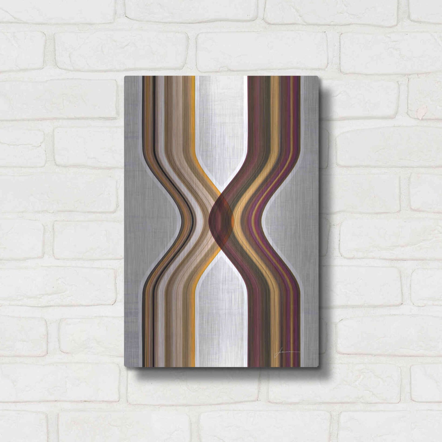 Luxe Metal Art 'Modern Dance II' by James Burghardt, Metal Wall Art,12x16