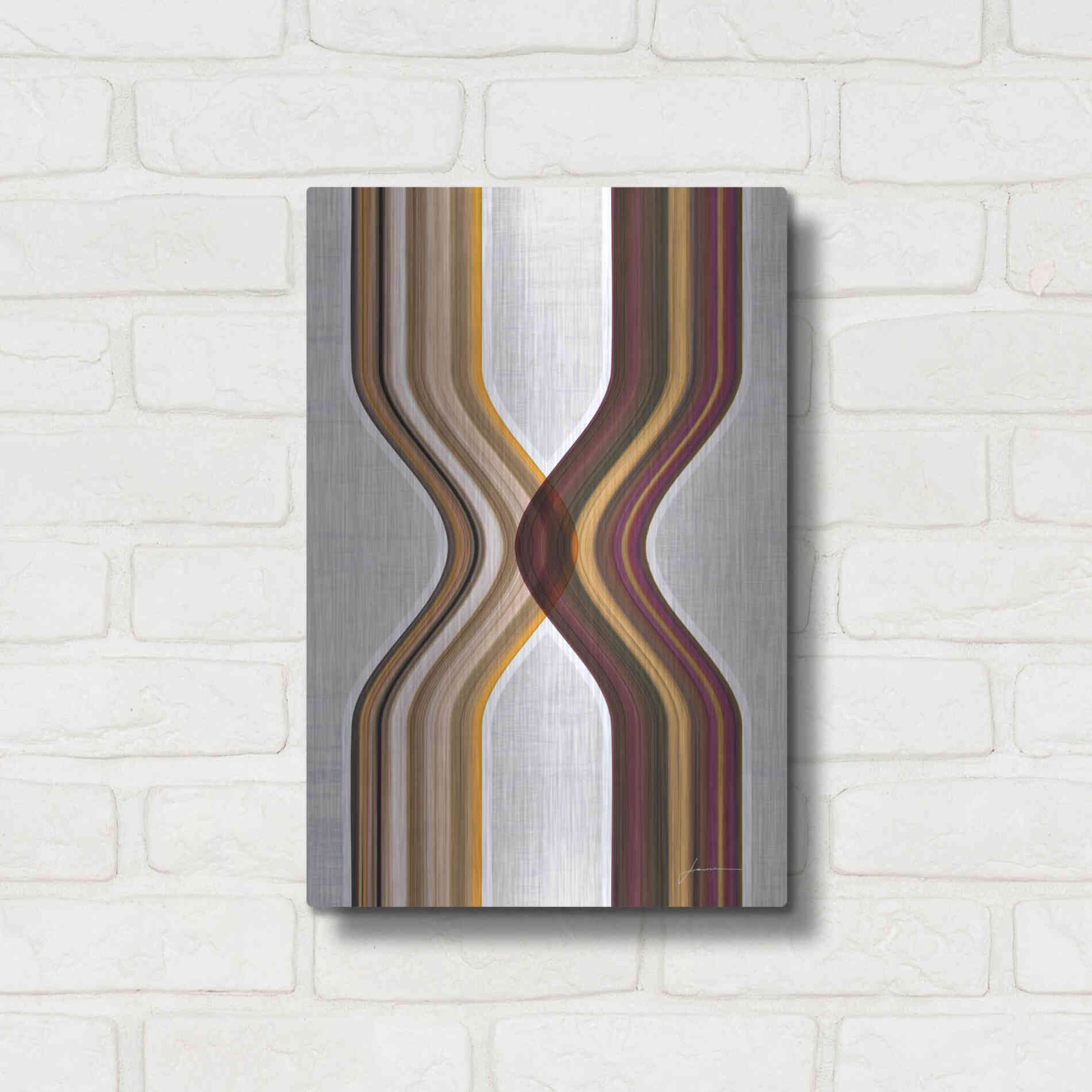 Luxe Metal Art 'Modern Dance II' by James Burghardt, Metal Wall Art,12x16