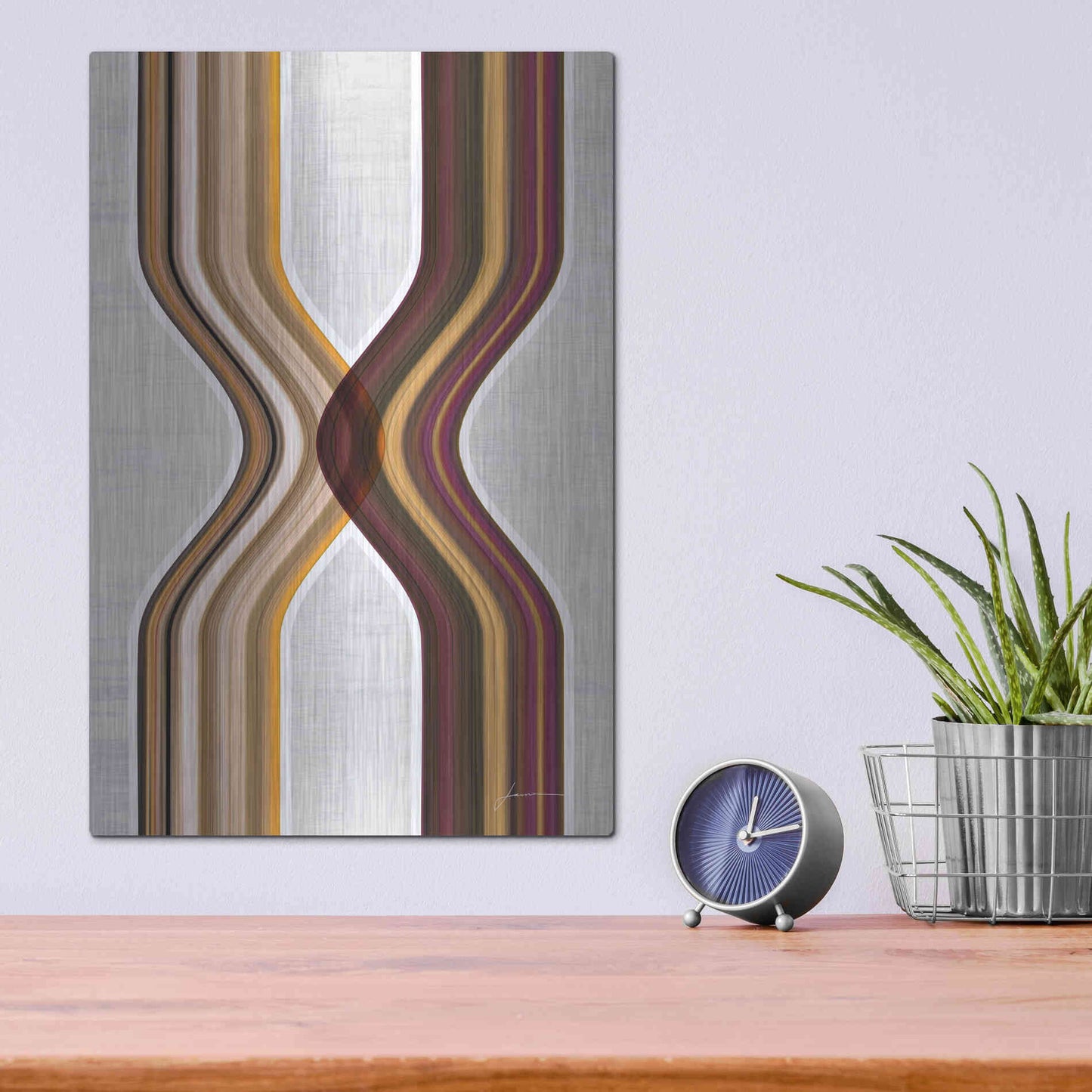 Luxe Metal Art 'Modern Dance II' by James Burghardt, Metal Wall Art,12x16