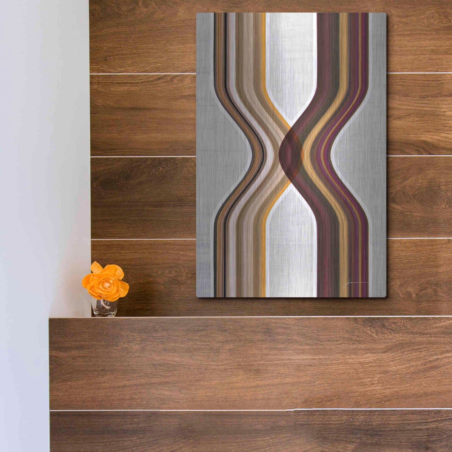 Luxe Metal Art 'Modern Dance II' by James Burghardt, Metal Wall Art,12x16