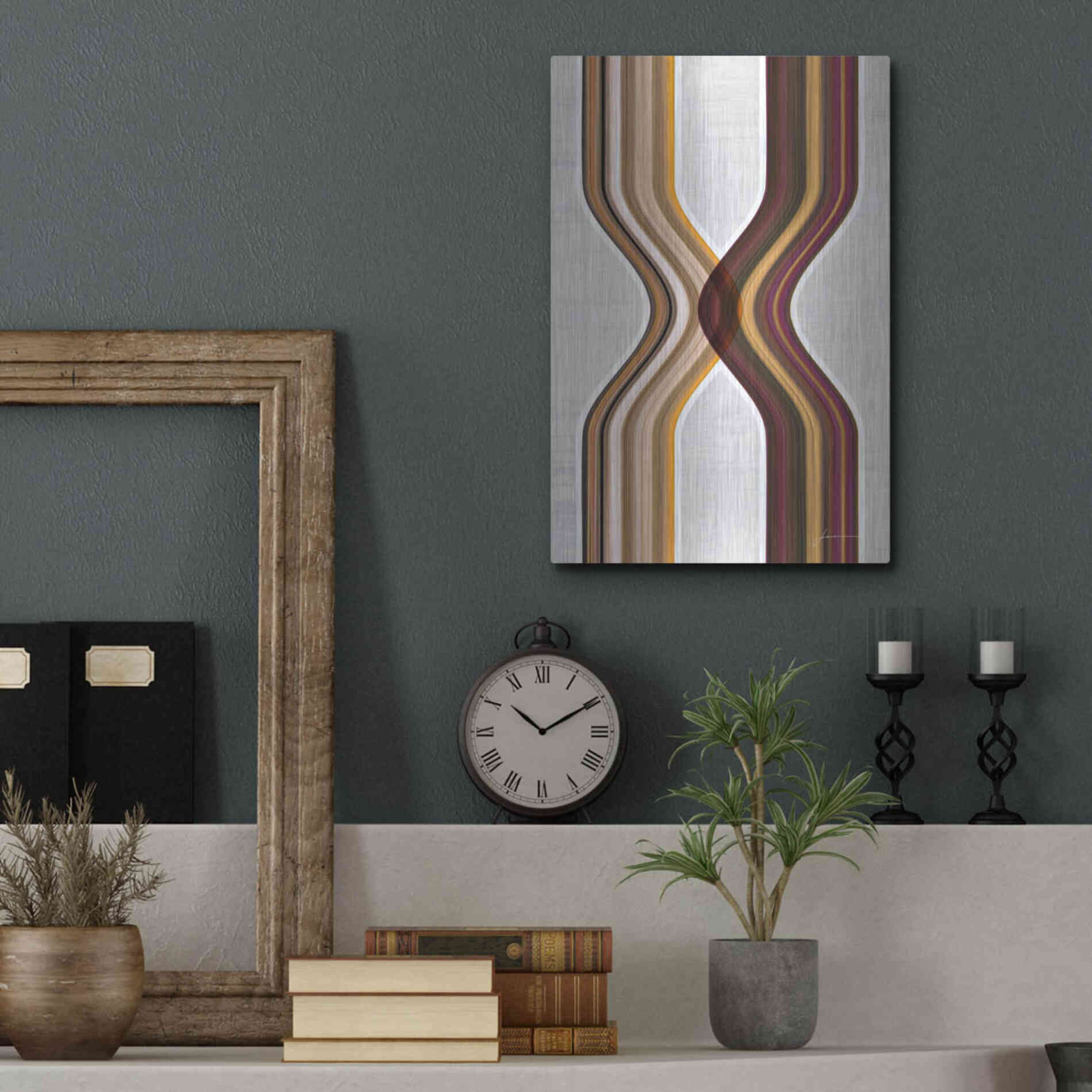 Luxe Metal Art 'Modern Dance II' by James Burghardt, Metal Wall Art,12x16