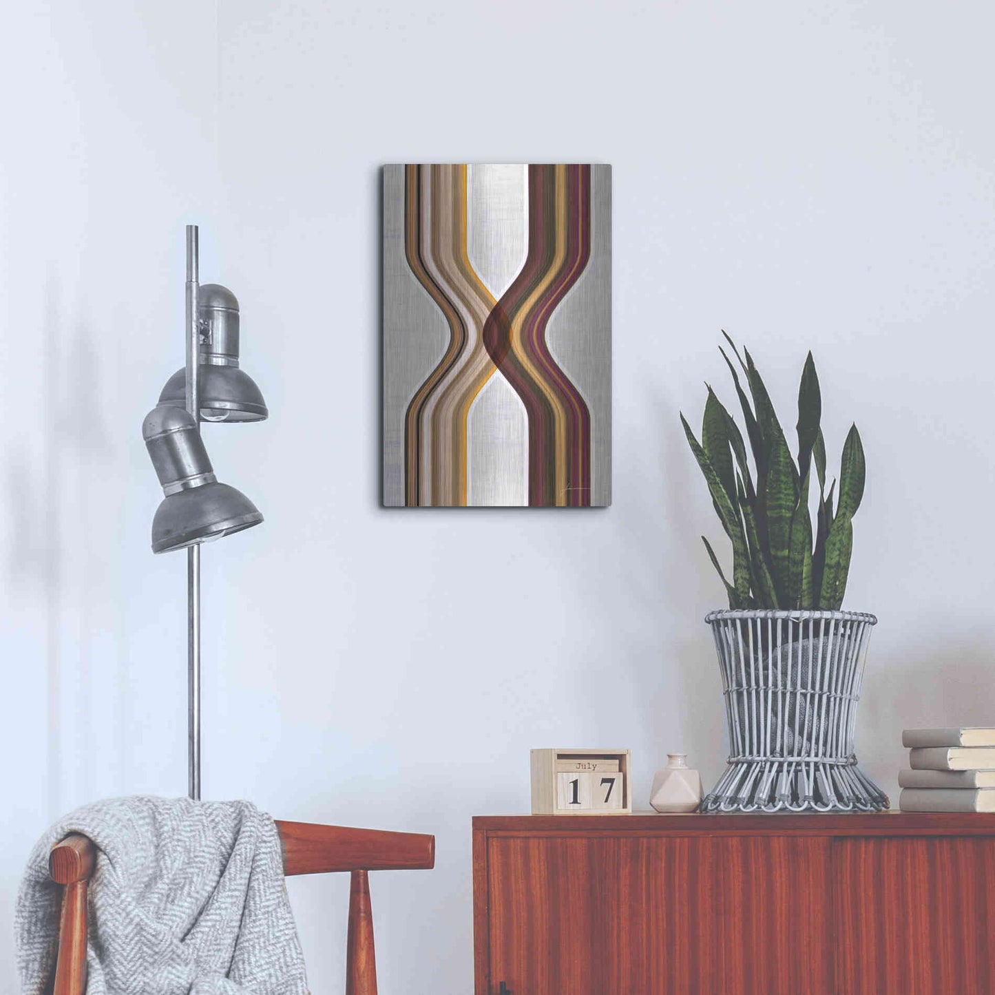 Luxe Metal Art 'Modern Dance II' by James Burghardt, Metal Wall Art,16x24