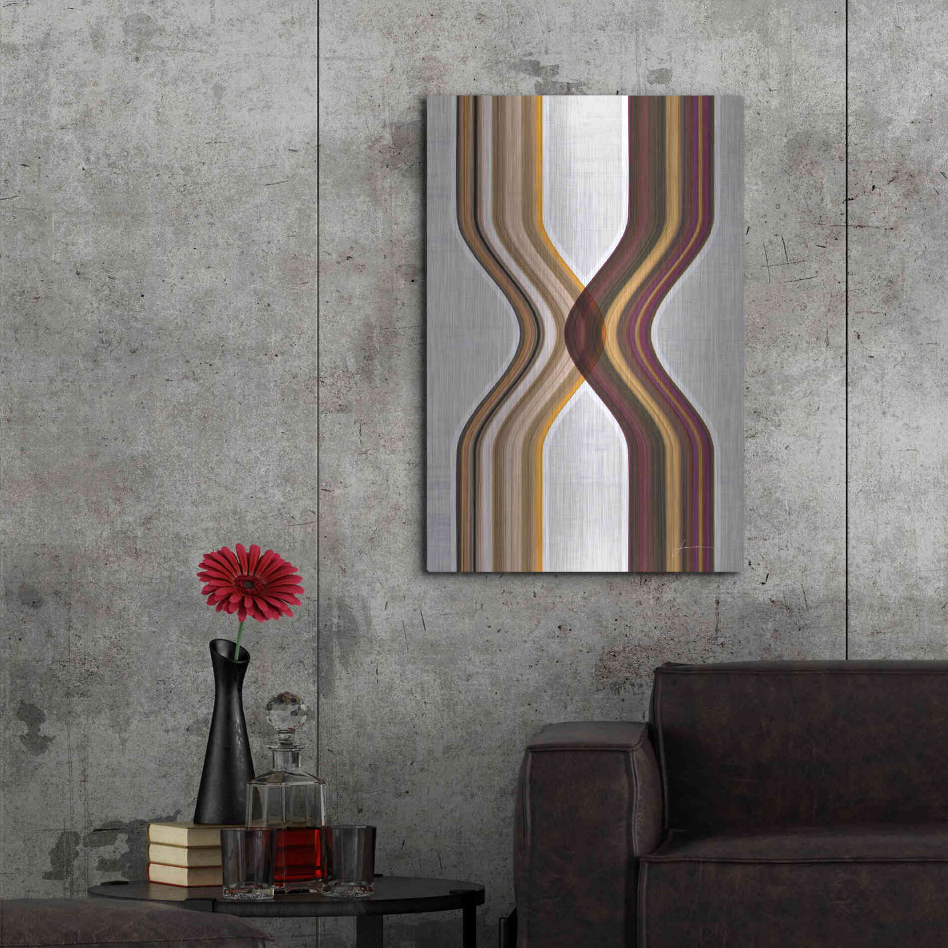 Luxe Metal Art 'Modern Dance II' by James Burghardt, Metal Wall Art,24x36