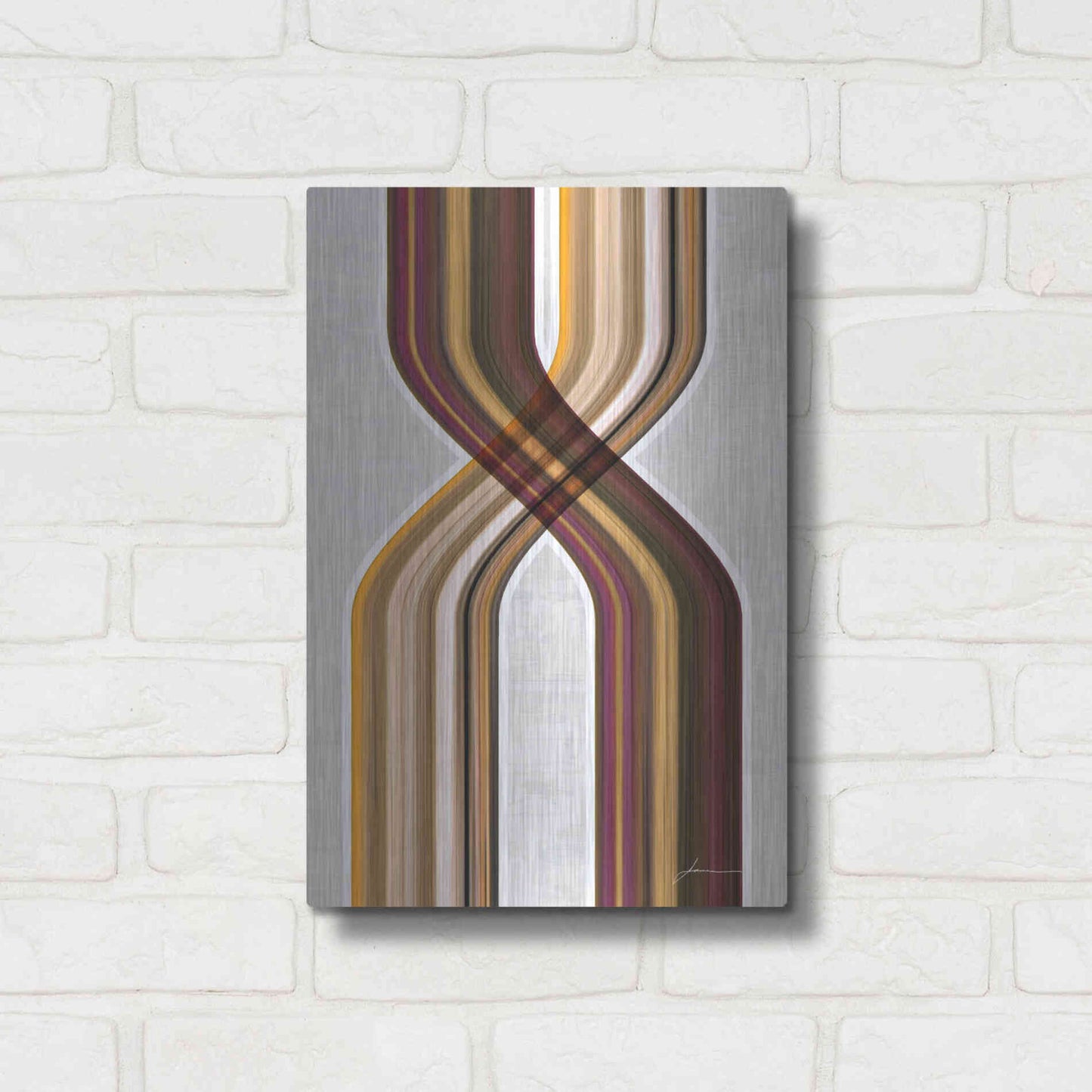 Luxe Metal Art 'Modern Dance III' by James Burghardt, Metal Wall Art,12x16