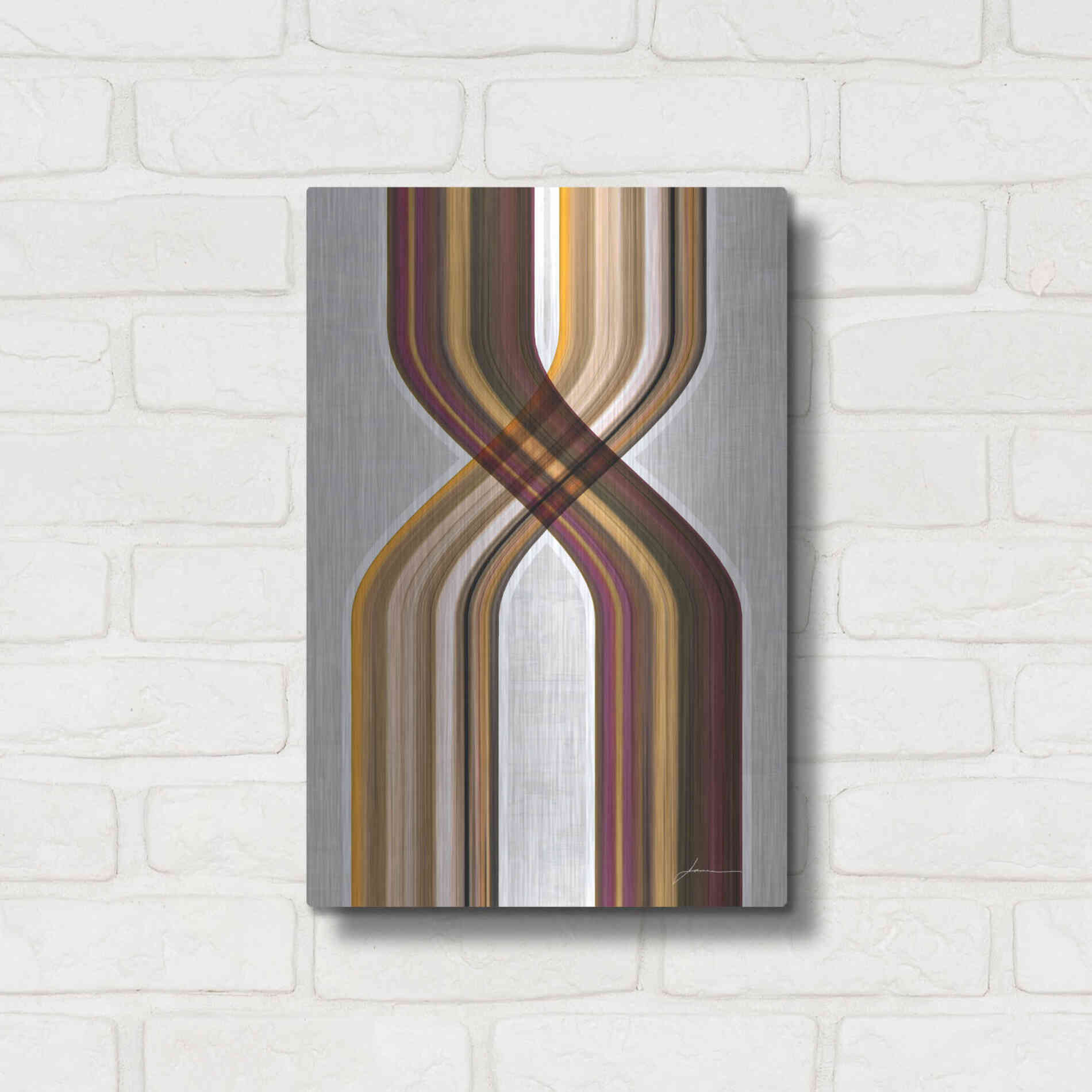 Luxe Metal Art 'Modern Dance III' by James Burghardt, Metal Wall Art,12x16