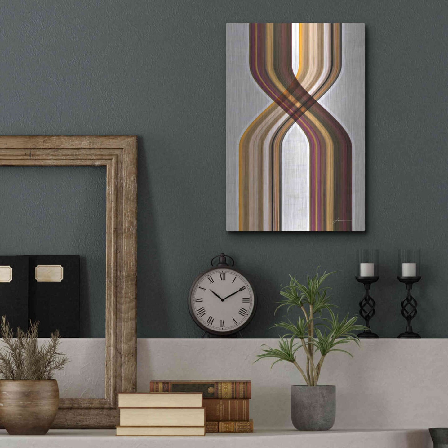 Luxe Metal Art 'Modern Dance III' by James Burghardt, Metal Wall Art,12x16