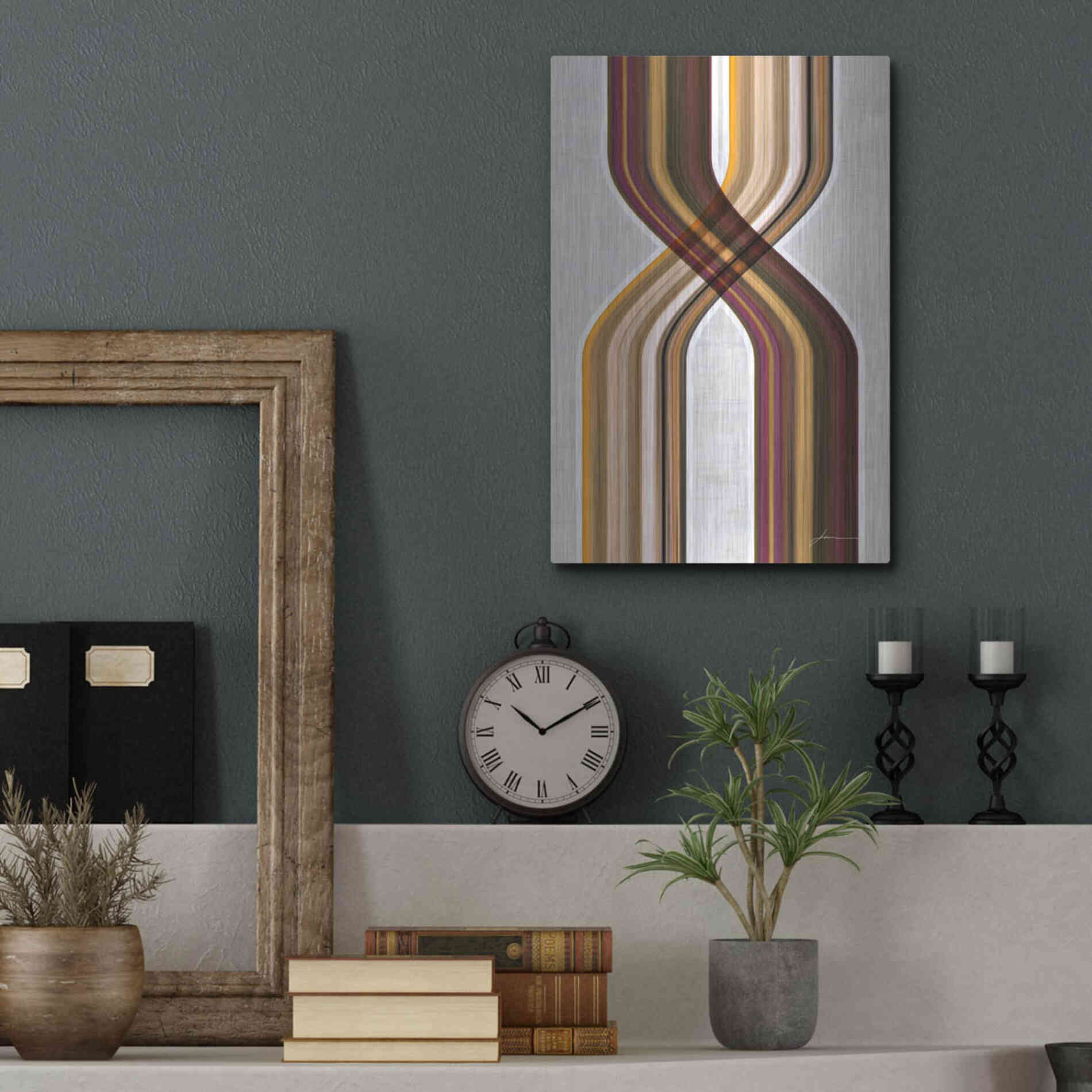 Luxe Metal Art 'Modern Dance III' by James Burghardt, Metal Wall Art,12x16