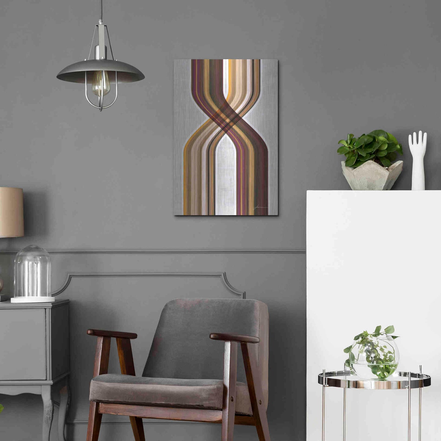 Luxe Metal Art 'Modern Dance III' by James Burghardt, Metal Wall Art,16x24