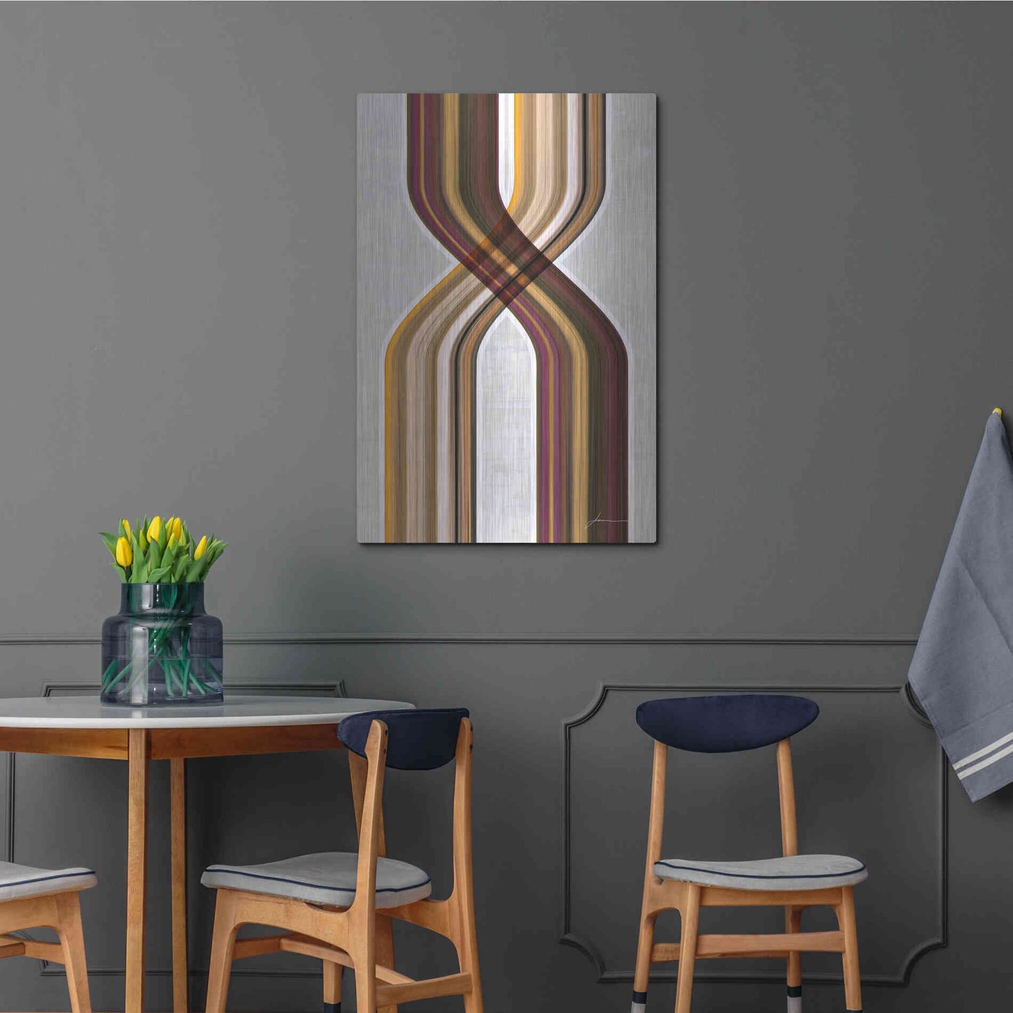 Luxe Metal Art 'Modern Dance III' by James Burghardt, Metal Wall Art,24x36