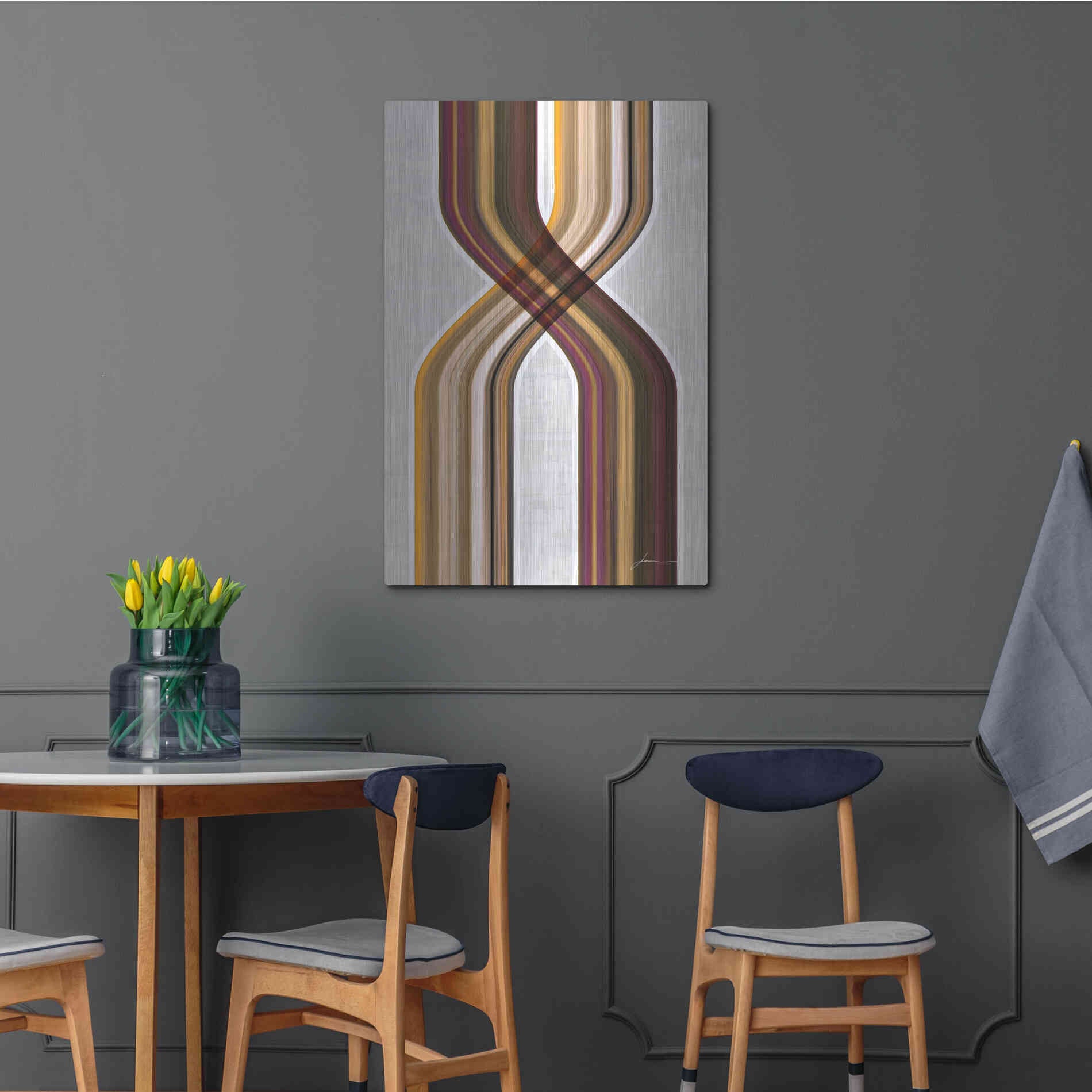 Luxe Metal Art 'Modern Dance III' by James Burghardt, Metal Wall Art,24x36