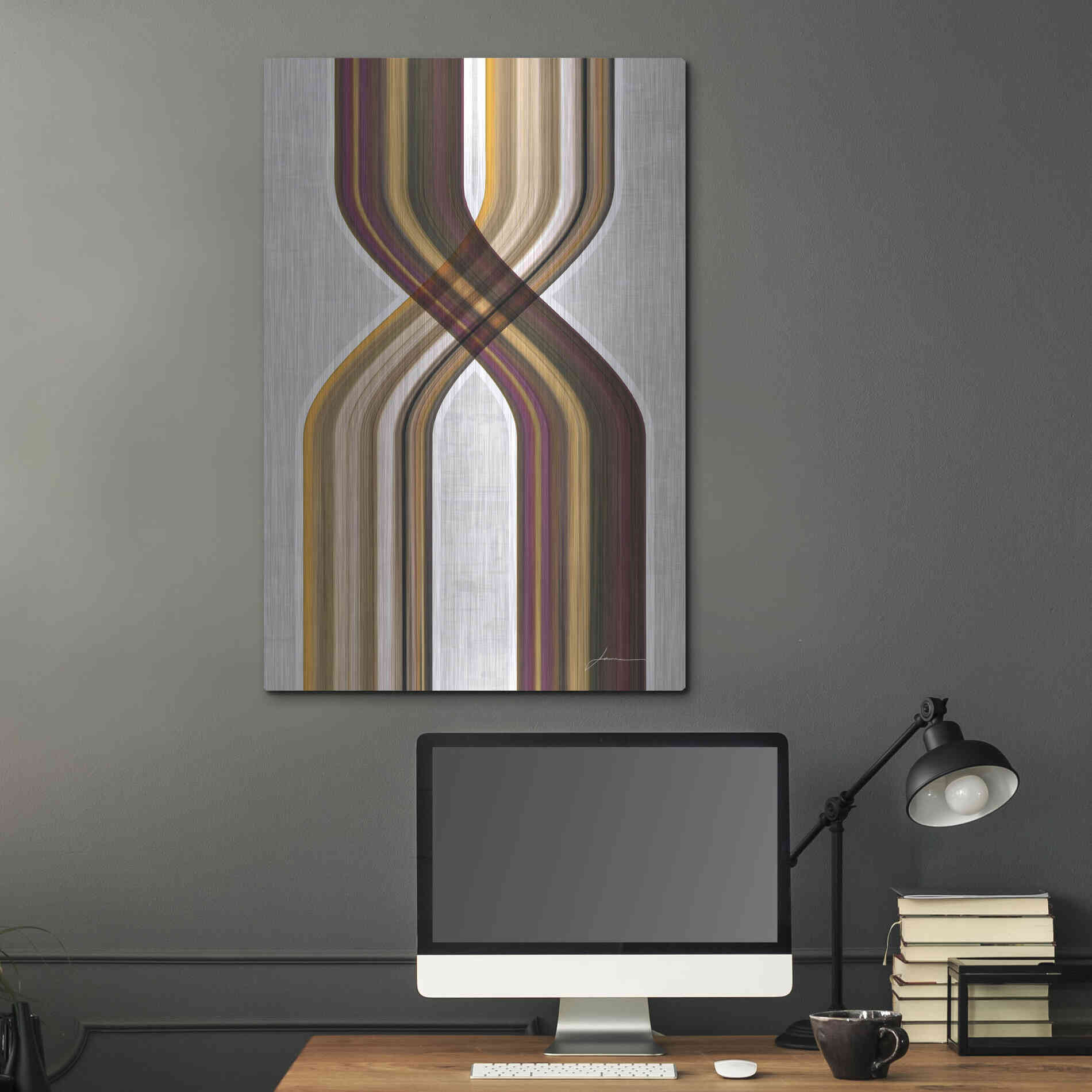 Luxe Metal Art 'Modern Dance III' by James Burghardt, Metal Wall Art,24x36