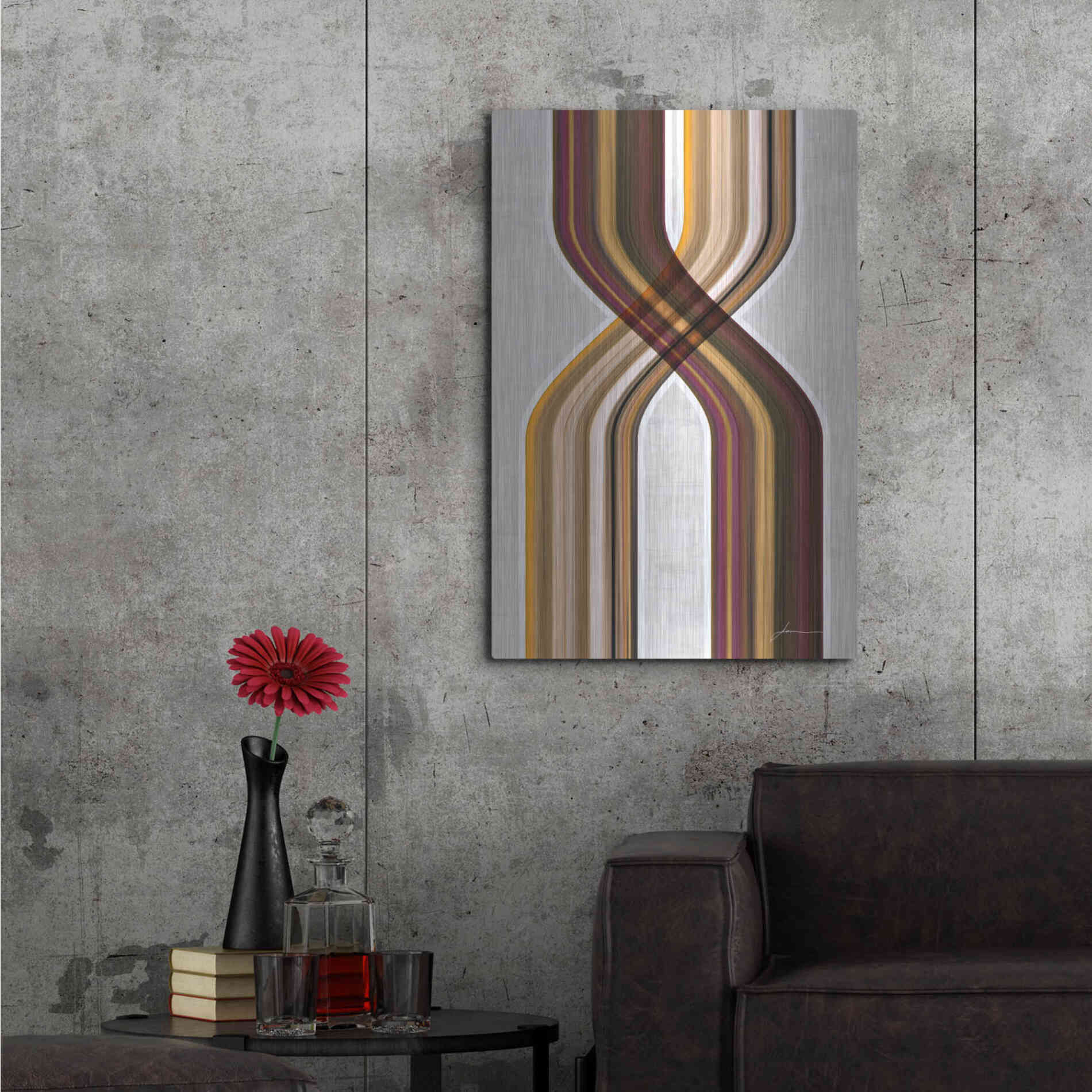 Luxe Metal Art 'Modern Dance III' by James Burghardt, Metal Wall Art,24x36