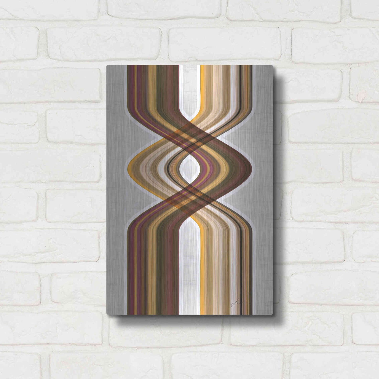Luxe Metal Art 'Modern Dance V' by James Burghardt, Metal Wall Art,12x16