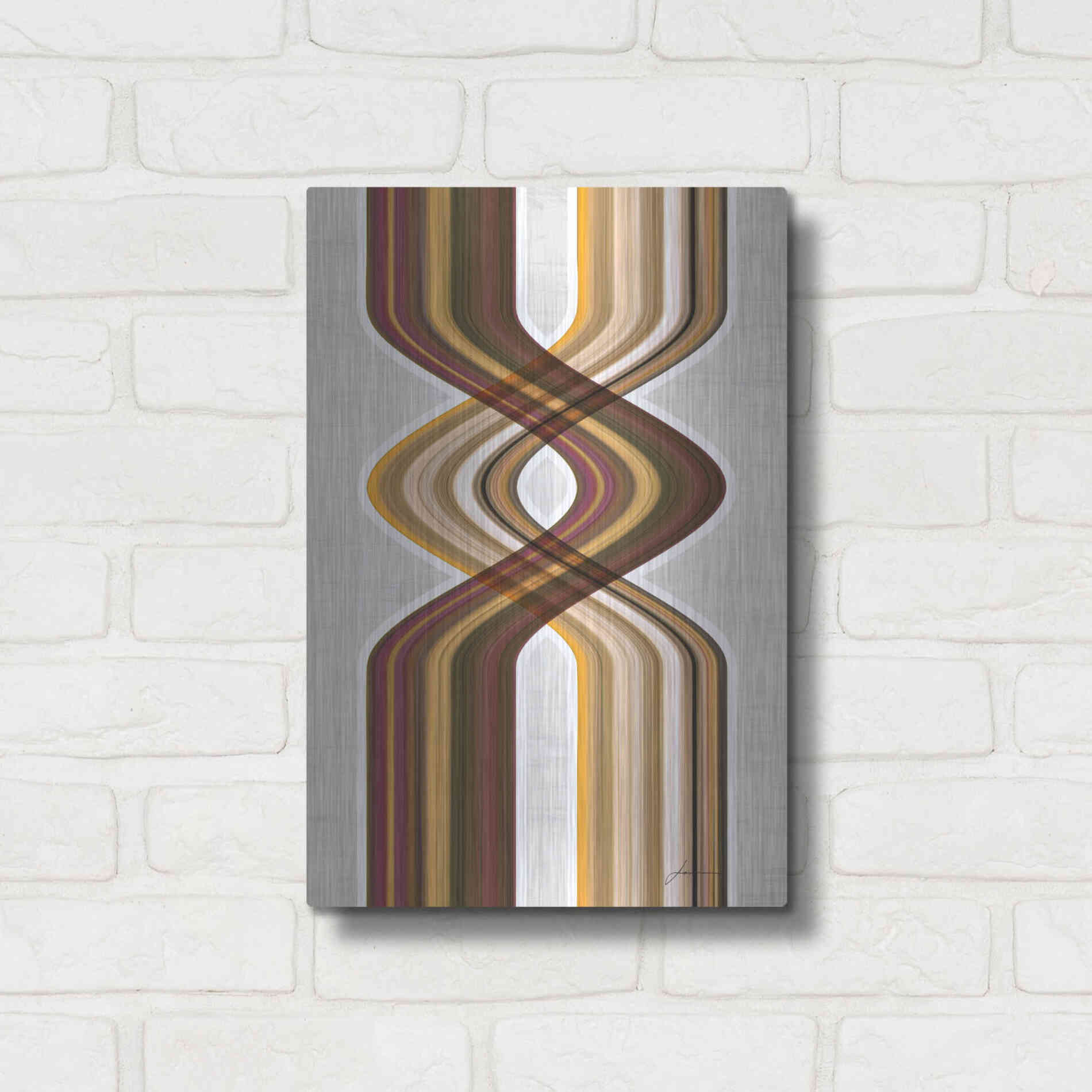 Luxe Metal Art 'Modern Dance V' by James Burghardt, Metal Wall Art,12x16