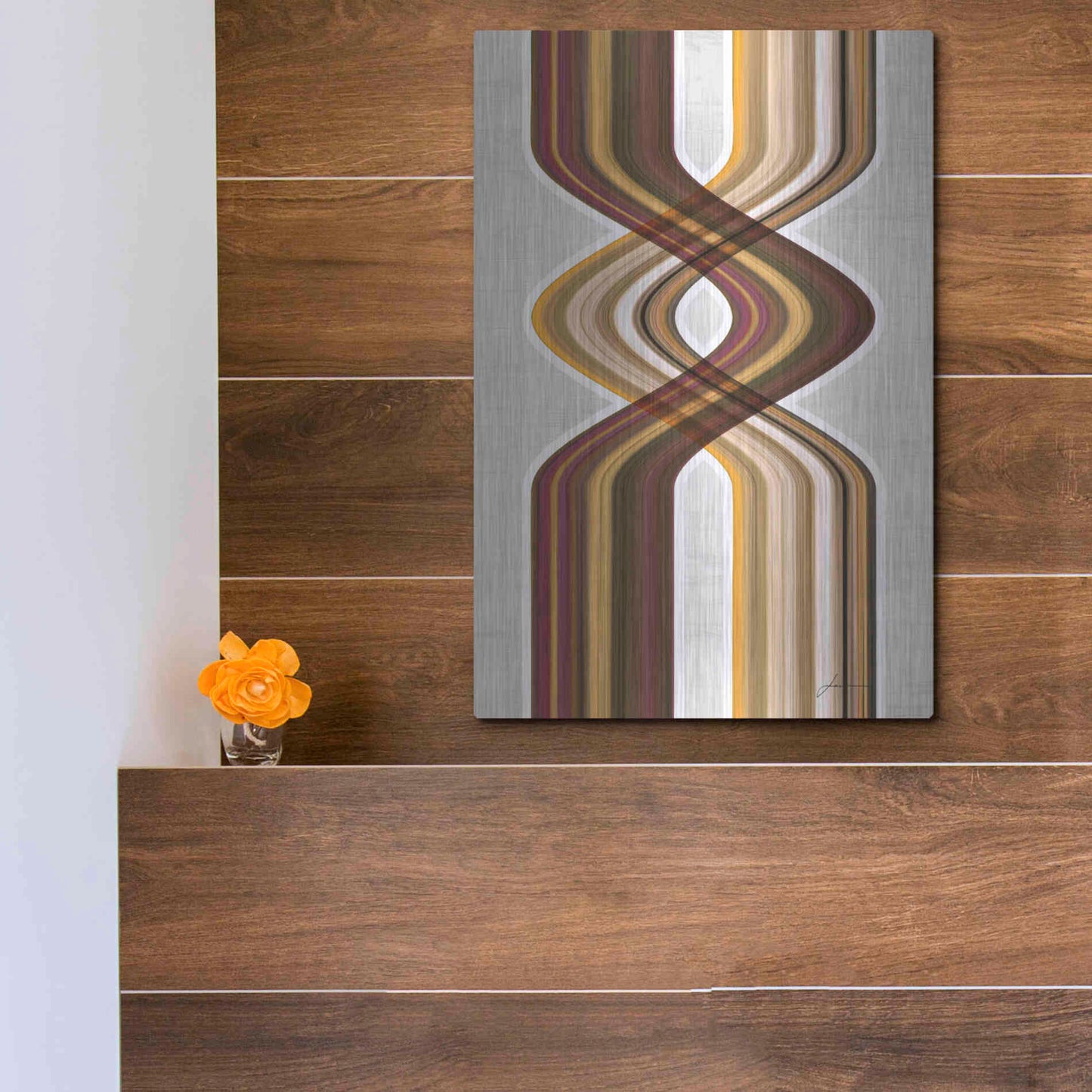 Luxe Metal Art 'Modern Dance V' by James Burghardt, Metal Wall Art,12x16