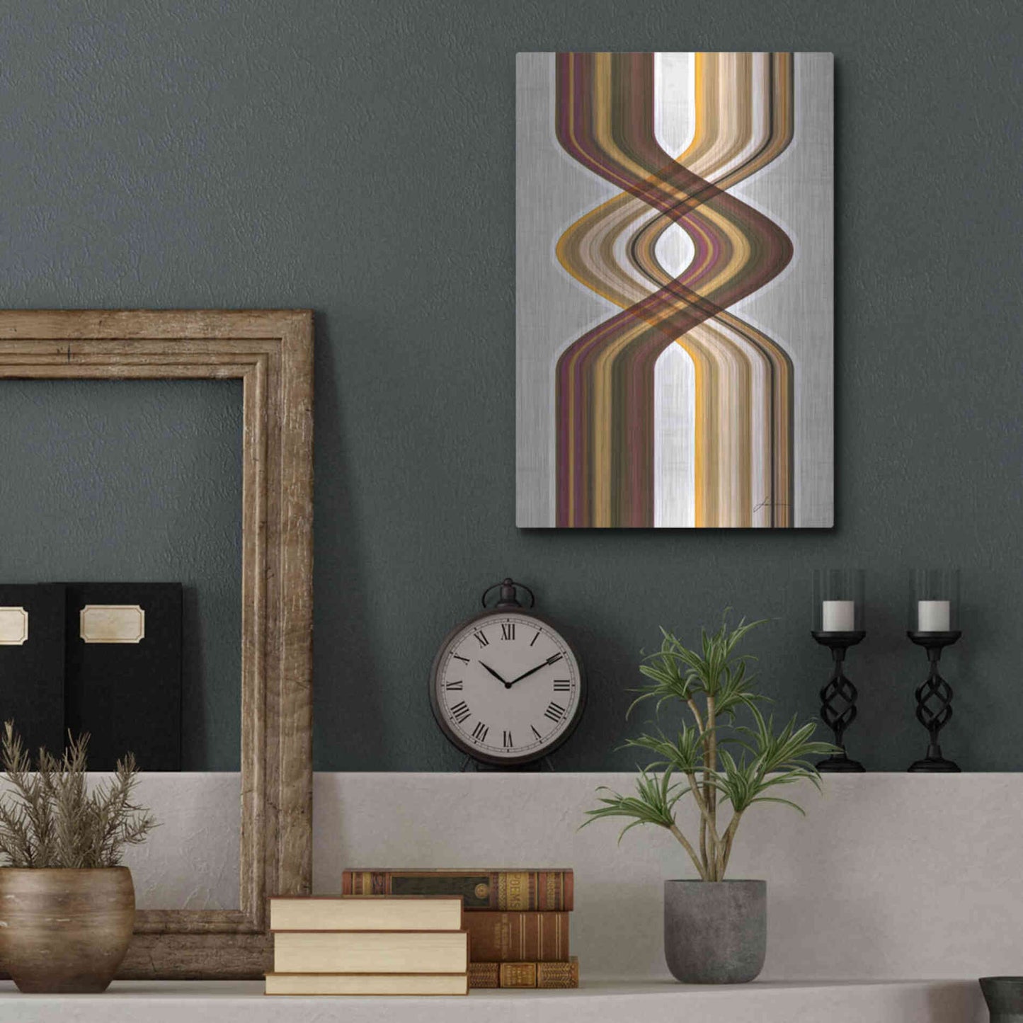 Luxe Metal Art 'Modern Dance V' by James Burghardt, Metal Wall Art,12x16