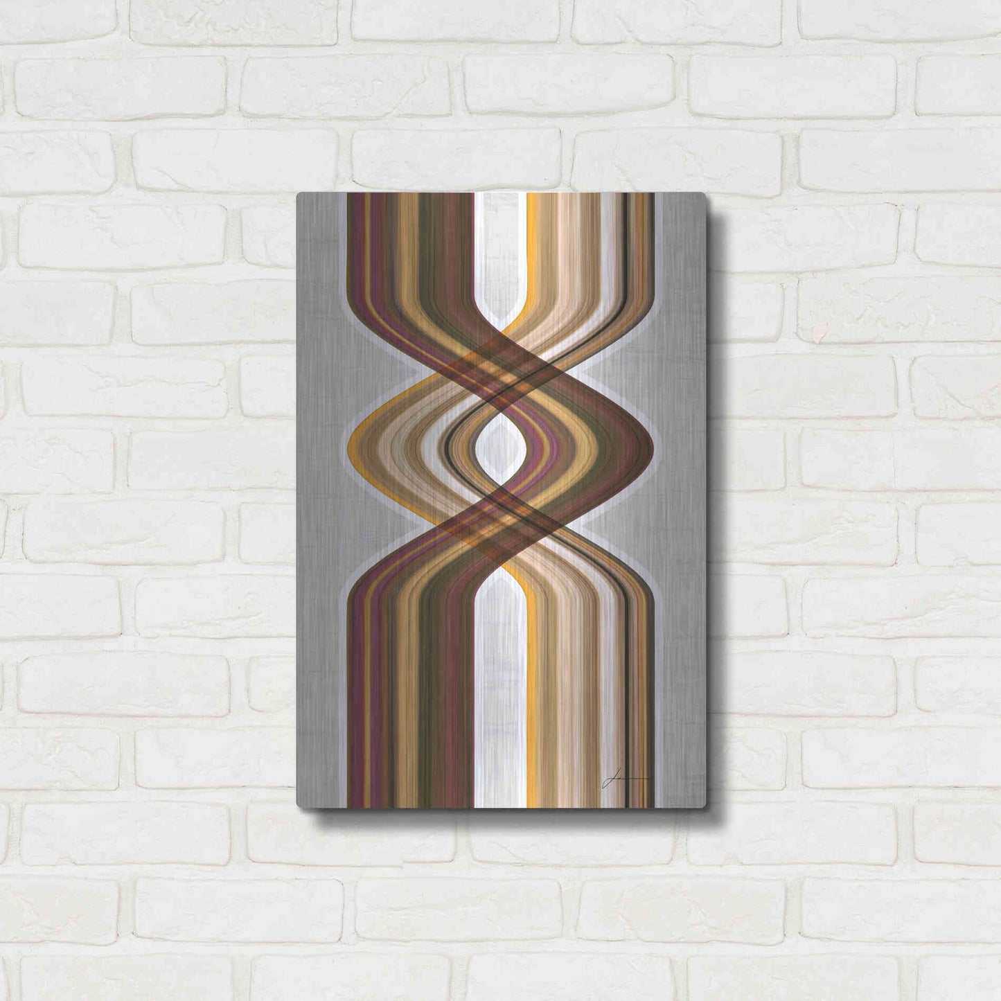 Luxe Metal Art 'Modern Dance V' by James Burghardt, Metal Wall Art,16x24