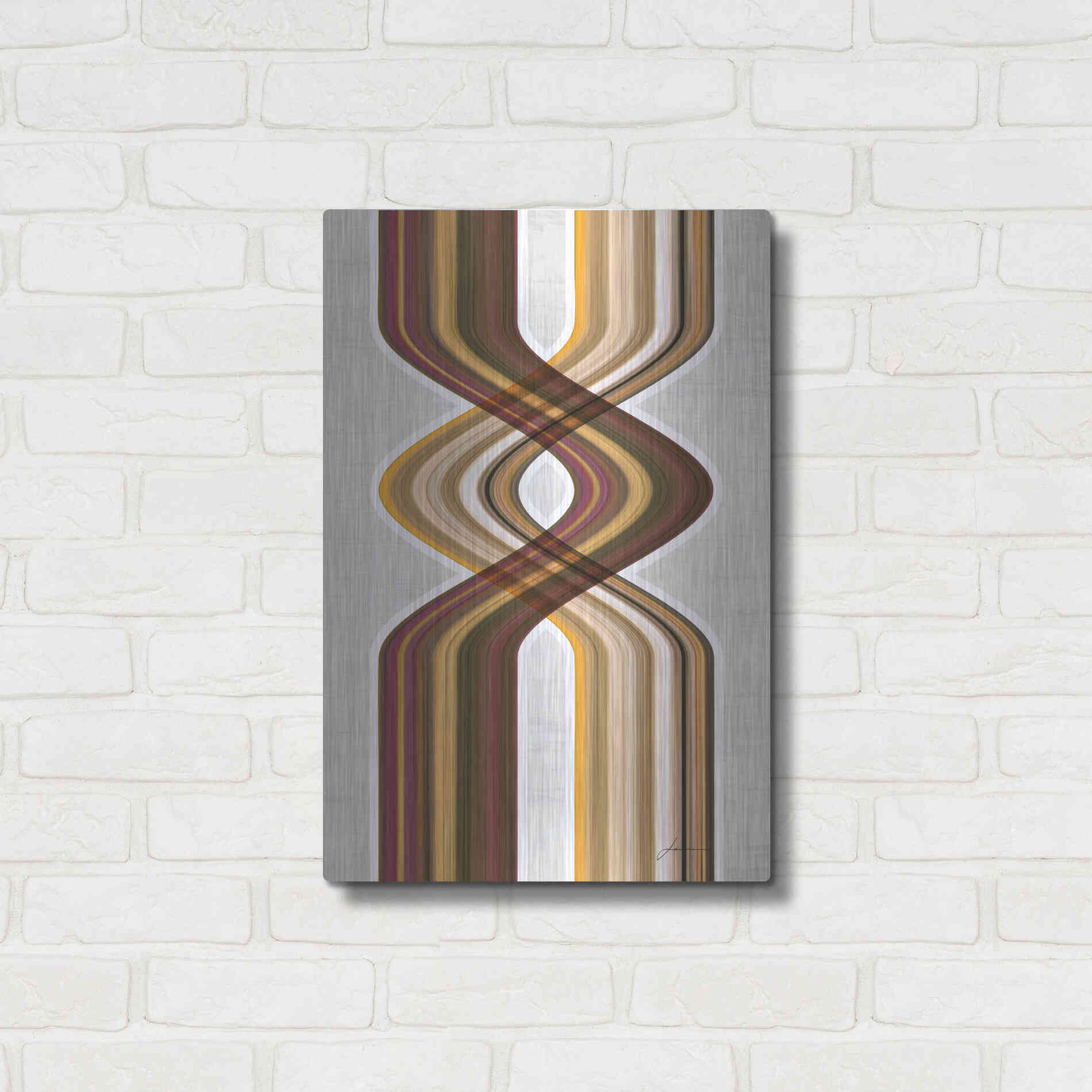 Luxe Metal Art 'Modern Dance V' by James Burghardt, Metal Wall Art,16x24