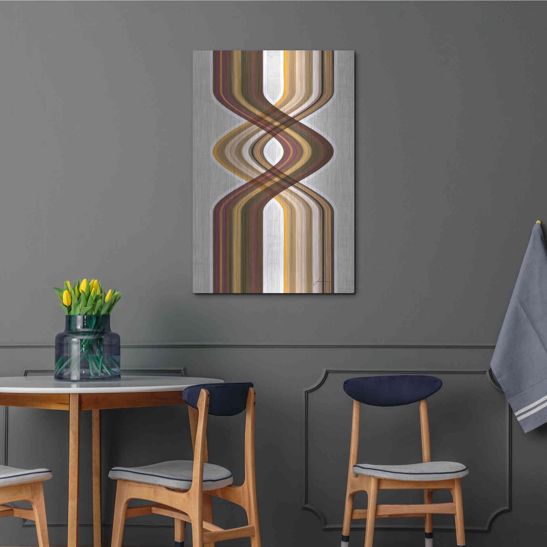 Luxe Metal Art 'Modern Dance V' by James Burghardt, Metal Wall Art,24x36