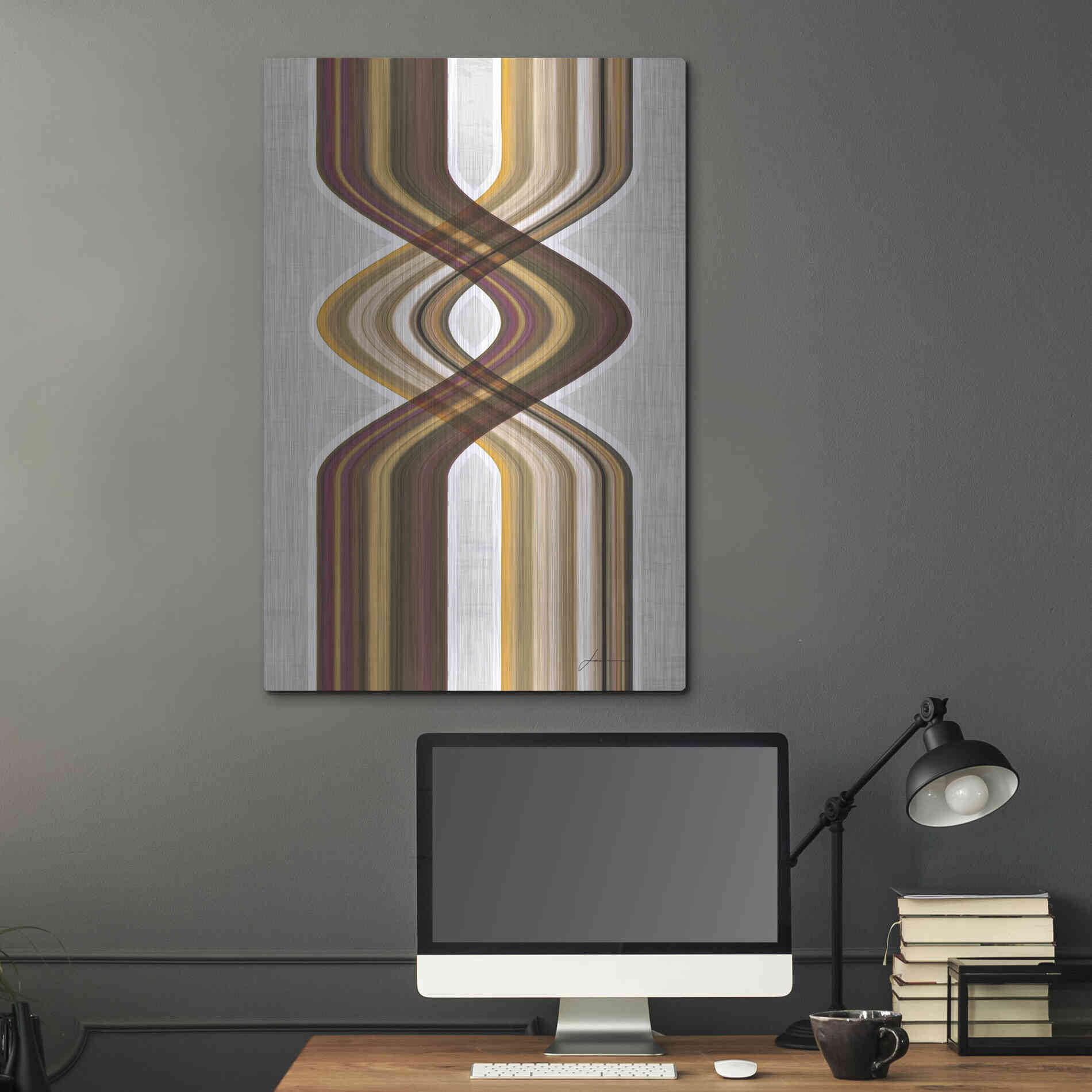 Luxe Metal Art 'Modern Dance V' by James Burghardt, Metal Wall Art,24x36