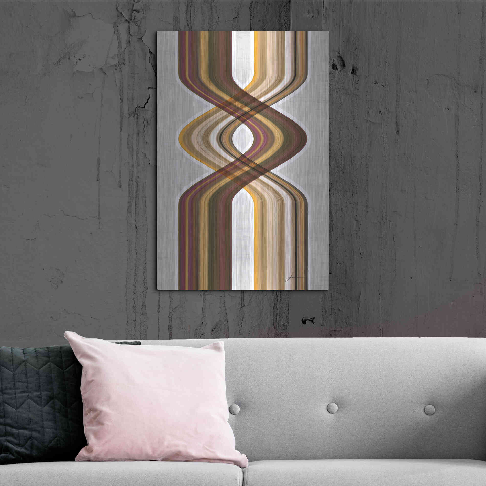 Luxe Metal Art 'Modern Dance V' by James Burghardt, Metal Wall Art,24x36