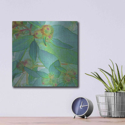 Luxe Metal Art 'Prickley Tiles I' by James Burghardt, Metal Wall Art,12x12