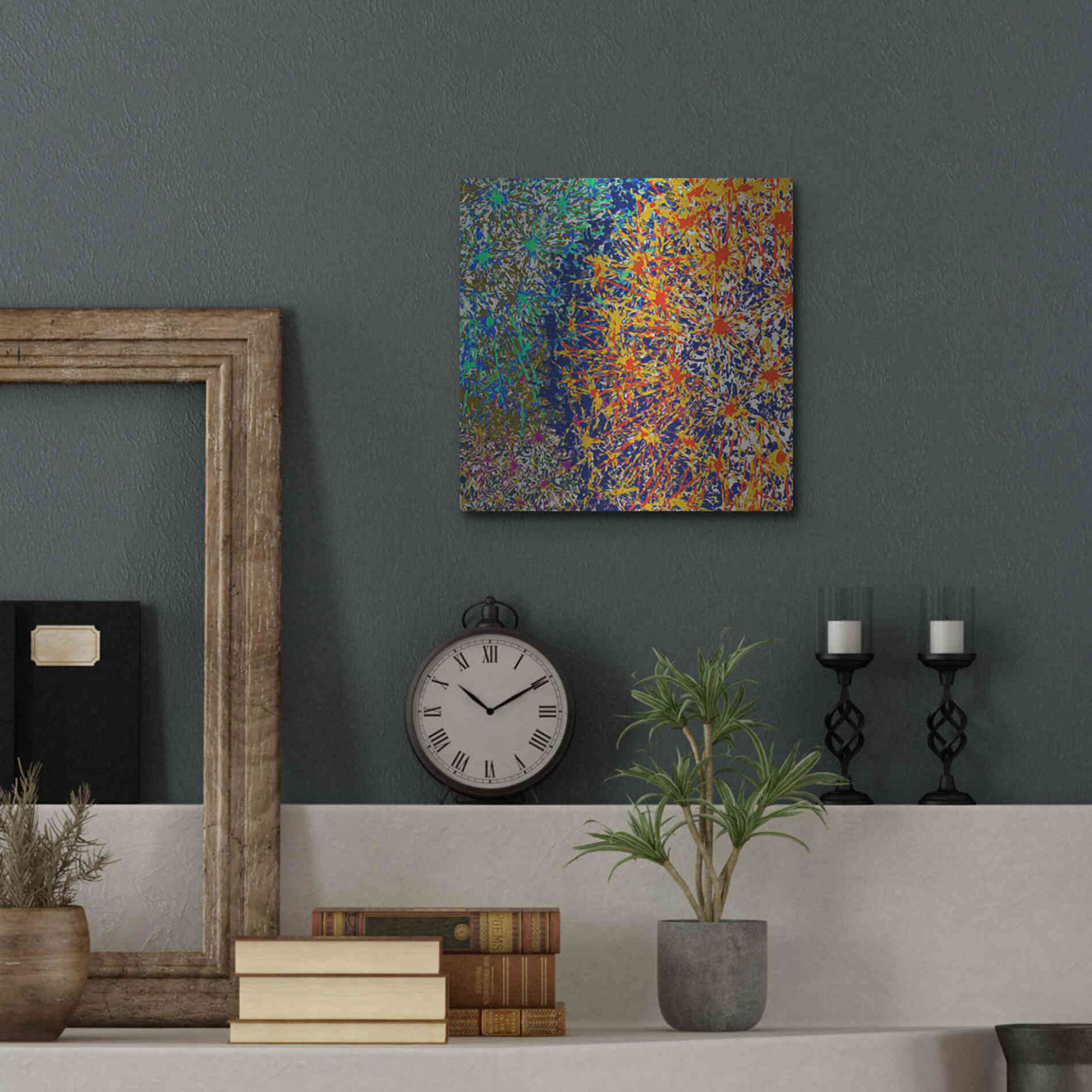 Luxe Metal Art 'Profusion I' by James Burghardt, Metal Wall Art,12x12