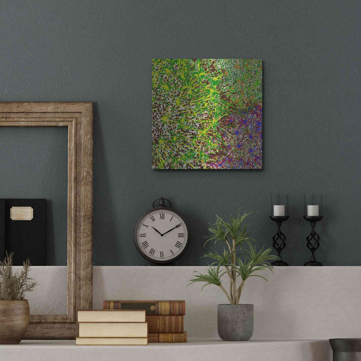 Luxe Metal Art 'Profusion II' by James Burghardt, Metal Wall Art,12x12