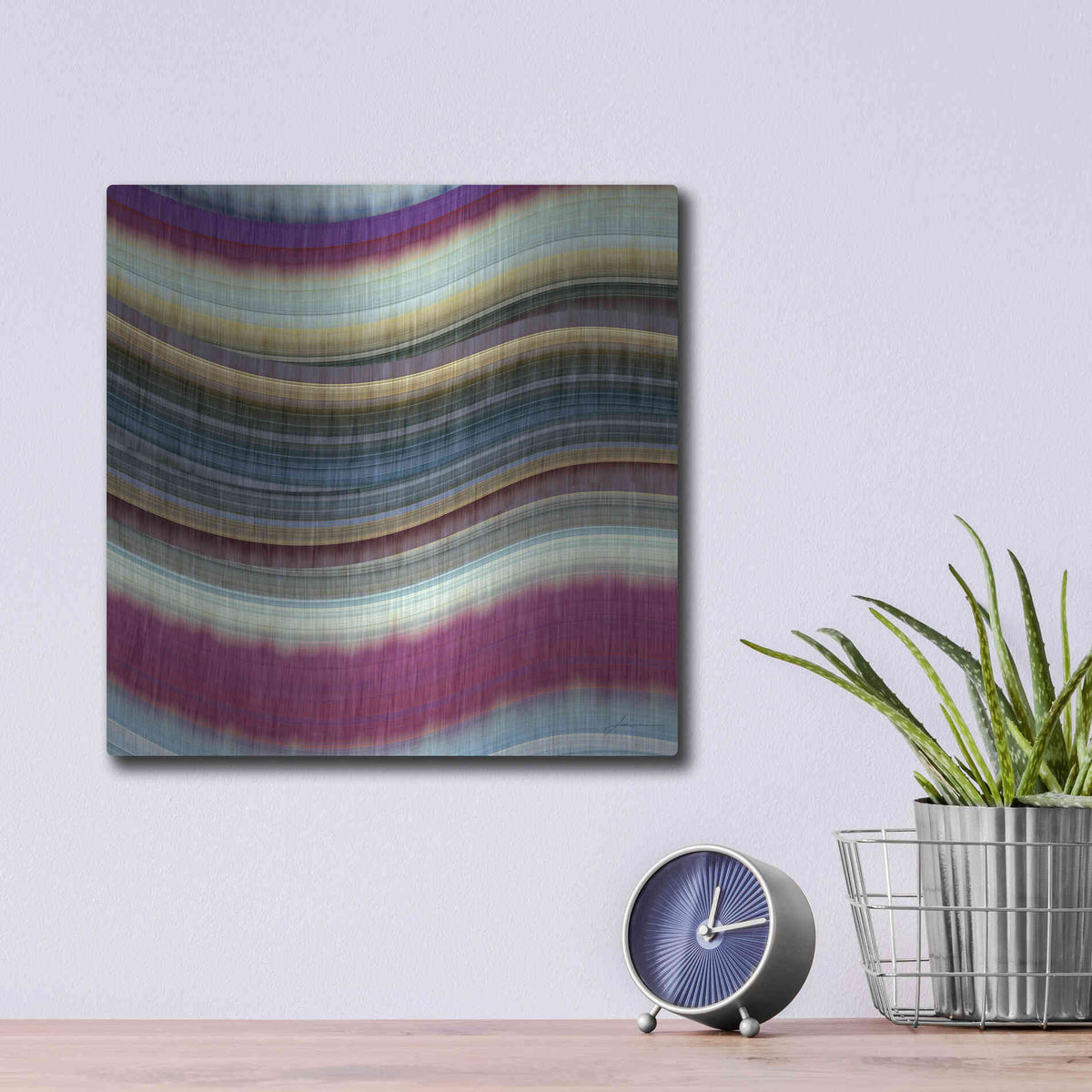 Luxe Metal Art 'Rumba I' by James Burghardt, Metal Wall Art,12x12