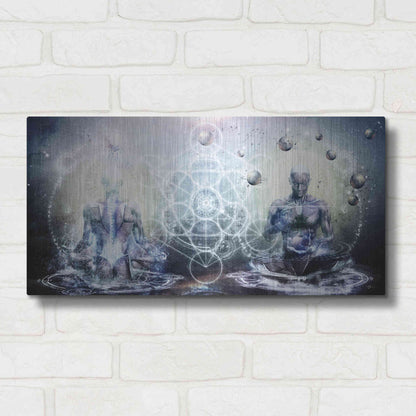 Luxe Metal Art 'Experience So Lucid, Discovery So Clear' by Cameron Gray, Metal Wall Art,24x12