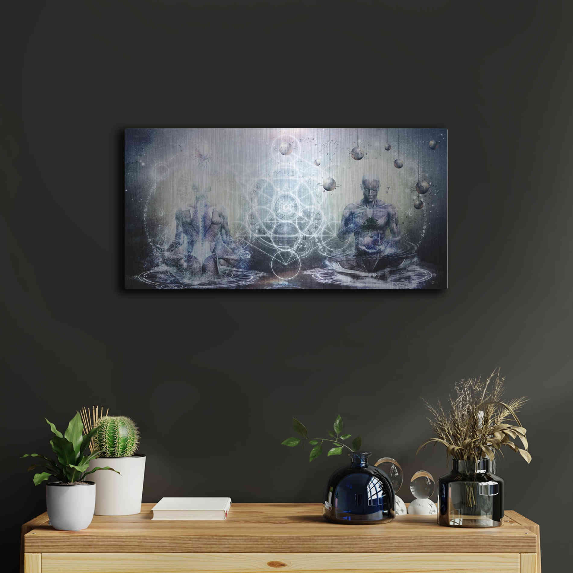 Luxe Metal Art 'Experience So Lucid, Discovery So Clear' by Cameron Gray, Metal Wall Art,24x12