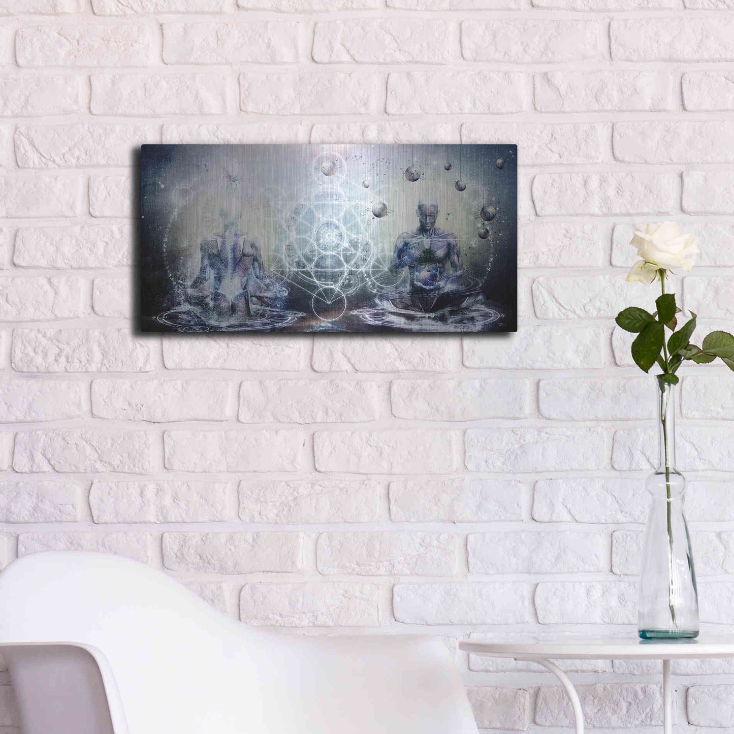 Luxe Metal Art 'Experience So Lucid, Discovery So Clear' by Cameron Gray, Metal Wall Art,24x12
