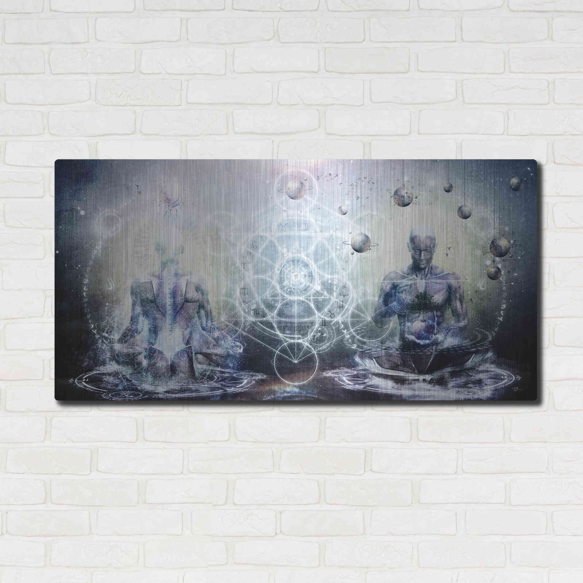 Luxe Metal Art 'Experience So Lucid, Discovery So Clear' by Cameron Gray, Metal Wall Art,48x24