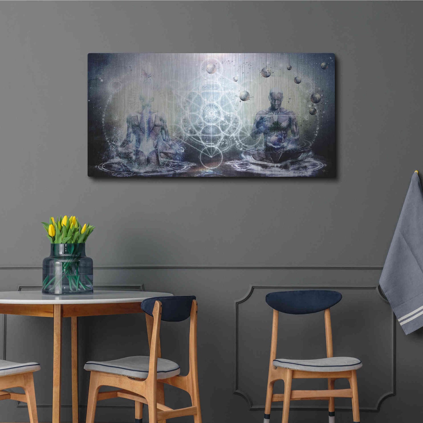 Luxe Metal Art 'Experience So Lucid, Discovery So Clear' by Cameron Gray, Metal Wall Art,48x24