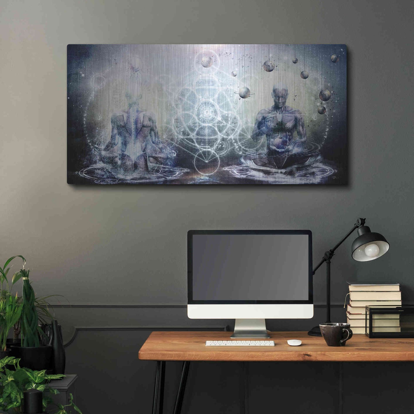 Luxe Metal Art 'Experience So Lucid, Discovery So Clear' by Cameron Gray, Metal Wall Art,48x24