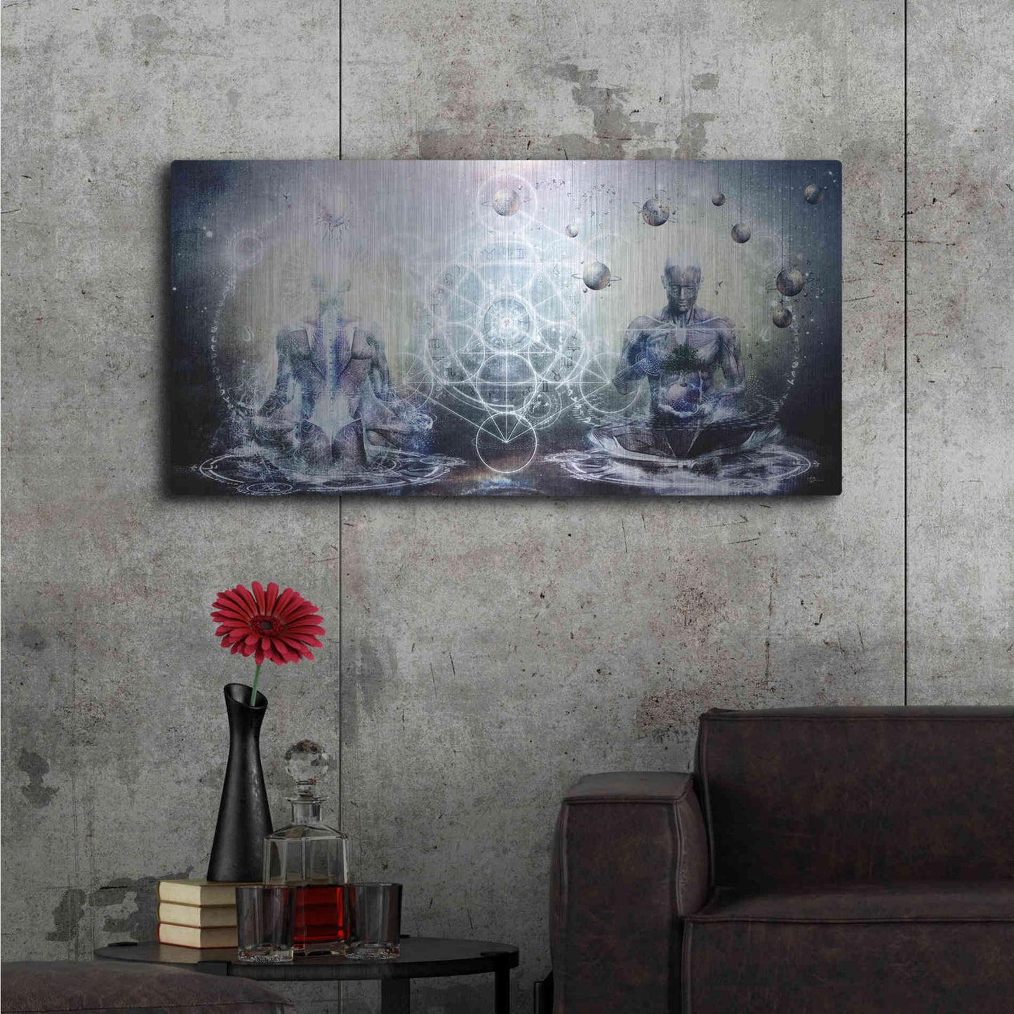 Luxe Metal Art 'Experience So Lucid, Discovery So Clear' by Cameron Gray, Metal Wall Art,48x24